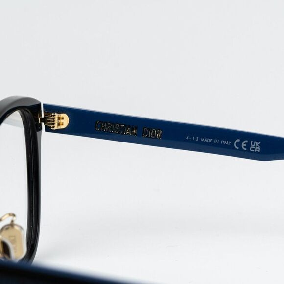 Dior Women's Glasses with Black Frame and Blue Accents - Picture 8 of 10